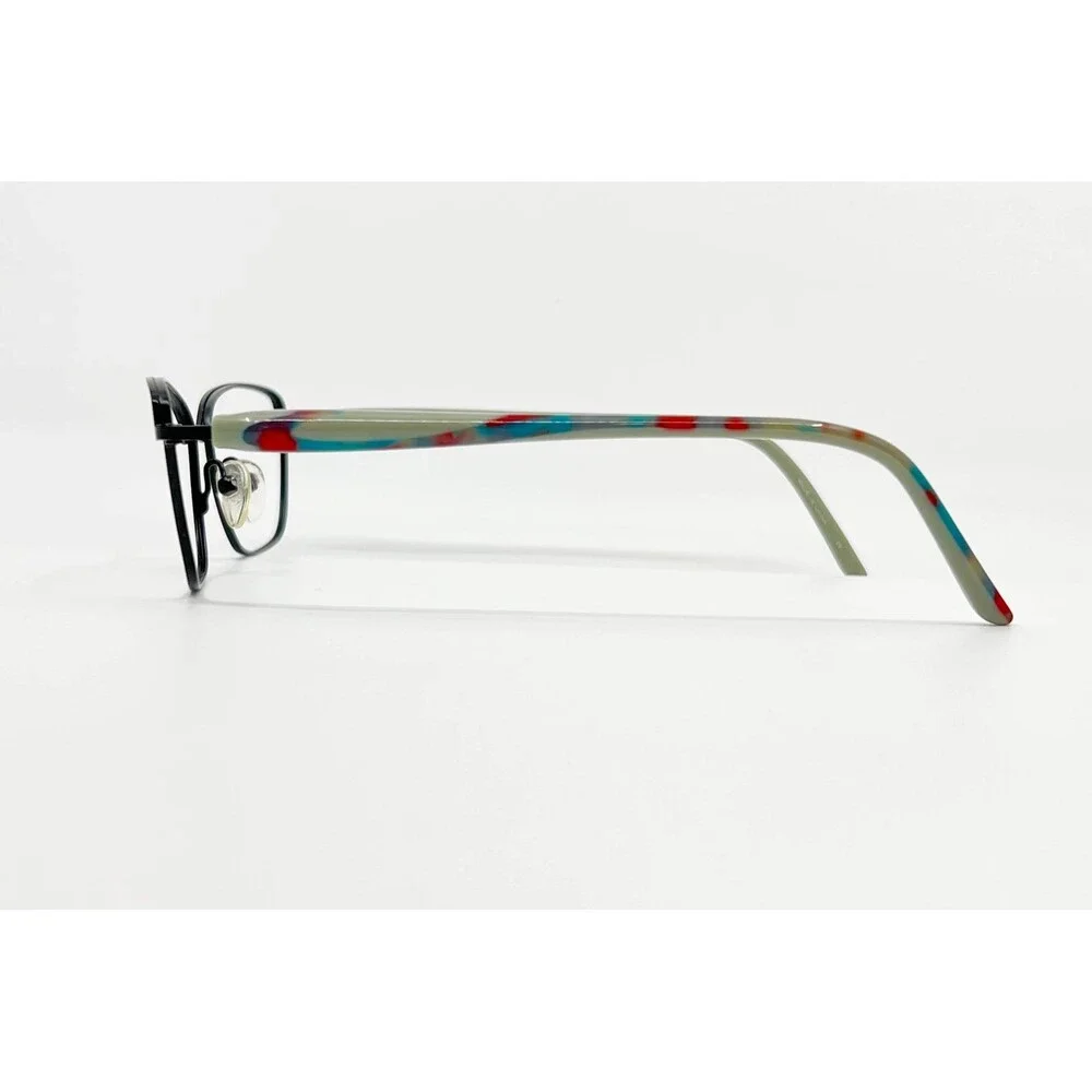 Lulu Guinness Eyeglass Frames Womens Black Multi Color Full Rim 52-16-135